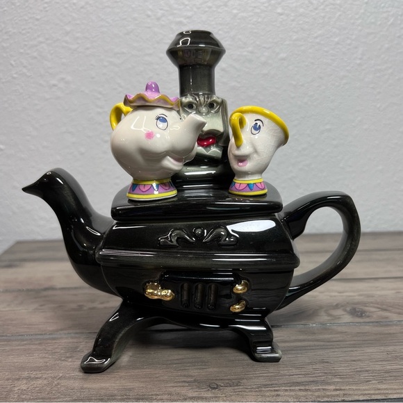 Disney Other - Vintage DISNEY BEAUTY & THE BEAST MRS POTTS & CHIP TEAPOT Set Limited #1486/5000